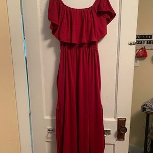 Off the shoulder maxi dress